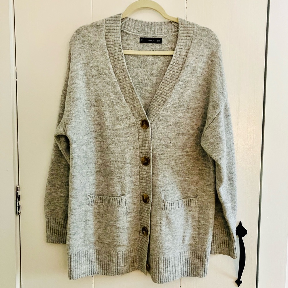 Mango Oversized Heather Cardigan